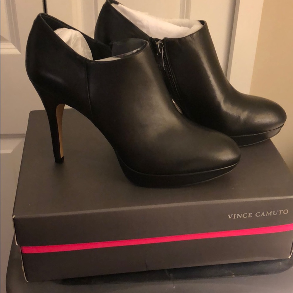 Vince Camuto Black Nappa Booties